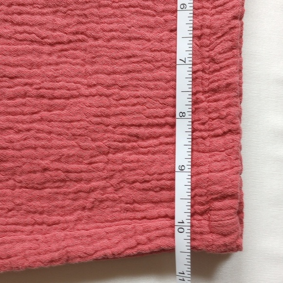 100% Cotton Cropped Wide Leg Thick Gauze Drawstring Pants L Dusty Coral 50off3 - Picture 7 of 8